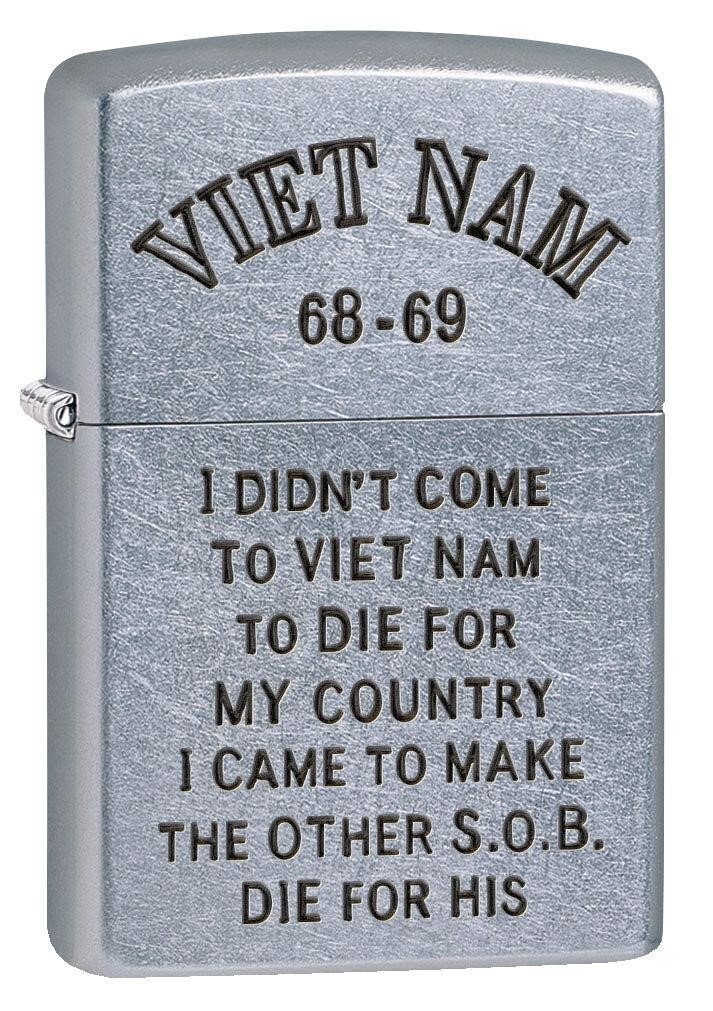 Zippo Vietnam Trench Art, Country Lighter, Street Chrome NEW IN BOX