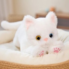 Cat White 21 Inch Stuffed Animal Plush Toys Toddler Fluffy Dolls Kids Gifts