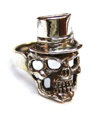 Biker Gothic Punk Skull #861 Sterling Silver 925 Ring Size 5