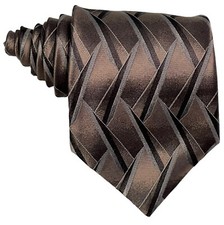 Jones New York Geometric 100 SILK Men's Designer Gray Silver Tie 62" x 4"