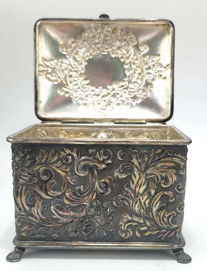 Caja Floral PARPOINT Quad. ¿Humidor de compartimento apantallado con patas plateadas? Foto 4 de 4