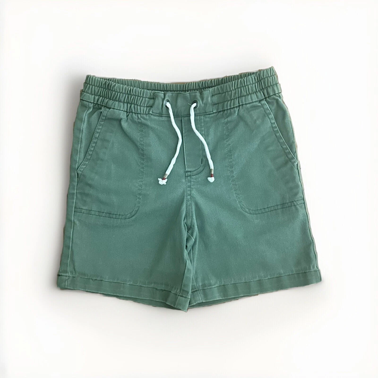 Janie & Jack Kids Boy Pull Up Shorts Pants, Green Size 7US, Cotton Stretch