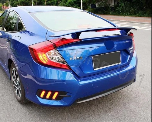 Factory Style Spoiler Wing ABS Fit 2016-2021 Honda Civic Sedan Light Unpaint - Picture 4 of 6