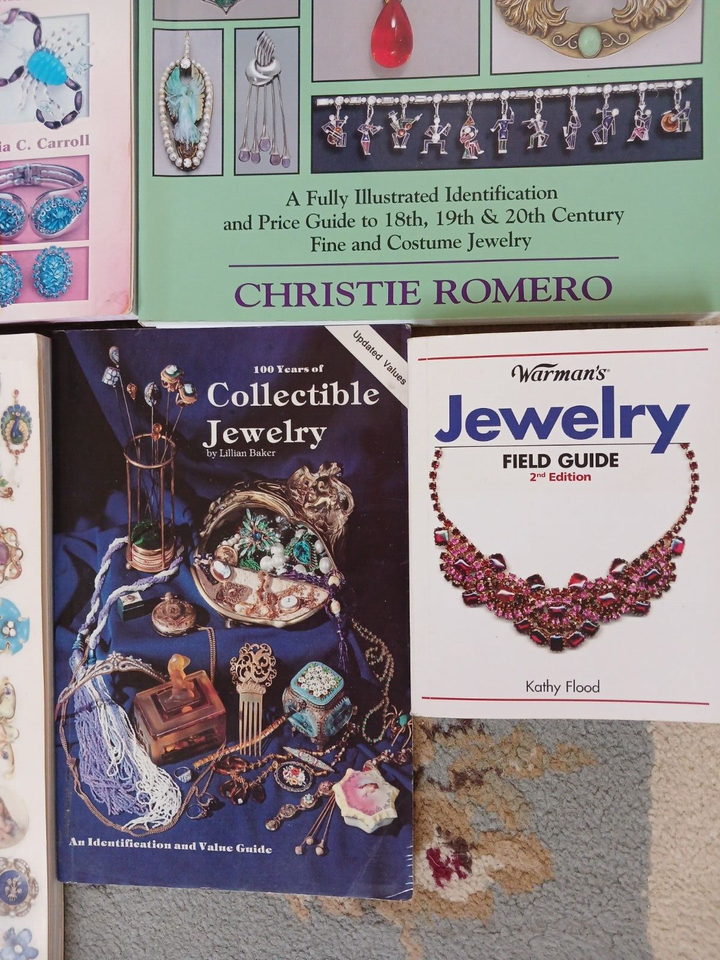Lot of 7 Costume Jewelry Books Identification 101 Carroll 2Warman 2
