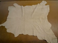 Beige 1.5-2oz Pigskin Suede Soft Garment Leather Hide, Average 11-15 sq ft