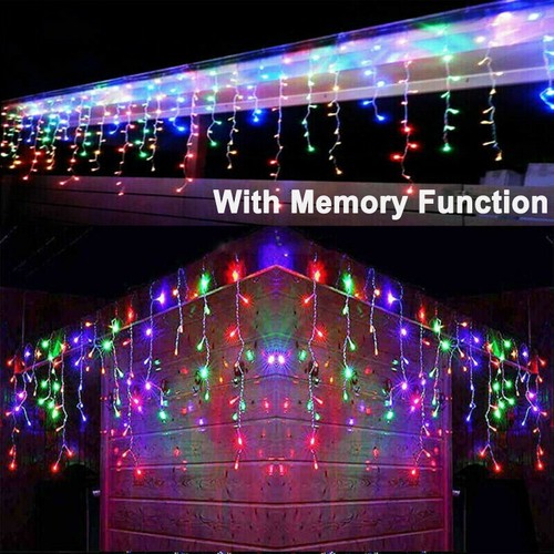 13-130FT LED Icicle Lights Fairy String Curtain Light Christmas Xmas Party Decor - Picture 20 of 21