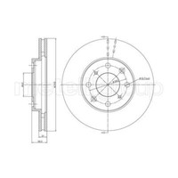 Metelli 2X Bremsscheibe Vorne Ø239.7 Mm BelüFtet FüR Honda Jazz II Gd_ GE3