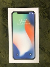Original iPhone X Silver 256GB Box with 3.5mm Lightning Adapter Only NO PHONE
