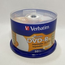 Verbatim Life Series DVD-R Printable Disc Spindle, Pack of 50 98472 New