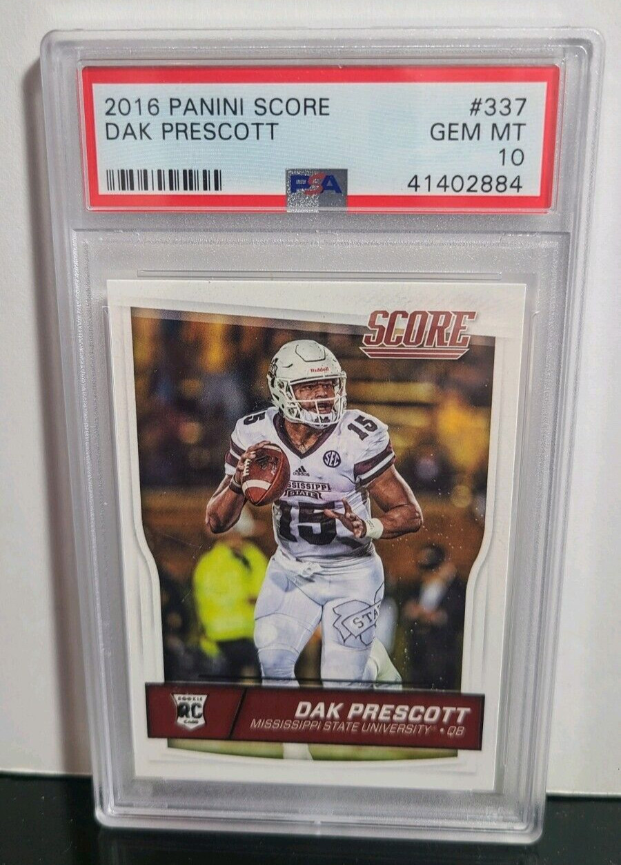 Graded 2016 Panini Score DAK PRESCOTT #337 Rookie RC Football Card PSA 10 Mint