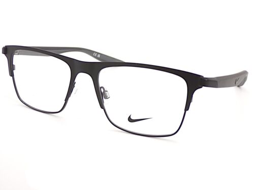Nike Glasses Frame Satin Black Matte Grey Men's 52mm Spectacles 8150 001 - Picture 1 of 5