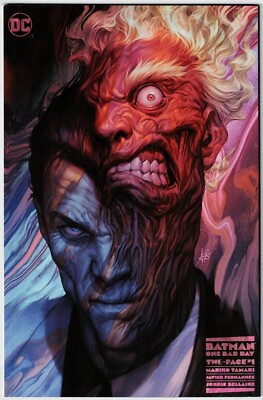 BATMAN ONE BAD DAY TWO-FACE  1  NM-/9.2  -  Twisted Artgerm 1:25 Variant!