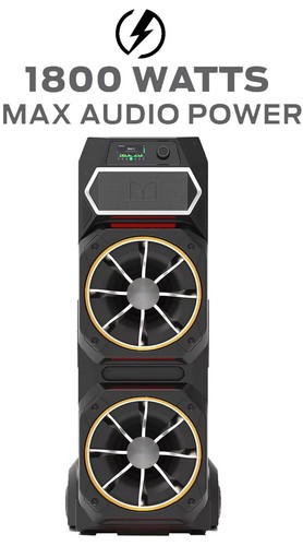 Huge Monster GI30 1800 Watt Party Bluetooth Speaker Dual 15" Subwoofers 54" Tall - Picture 9 of 11