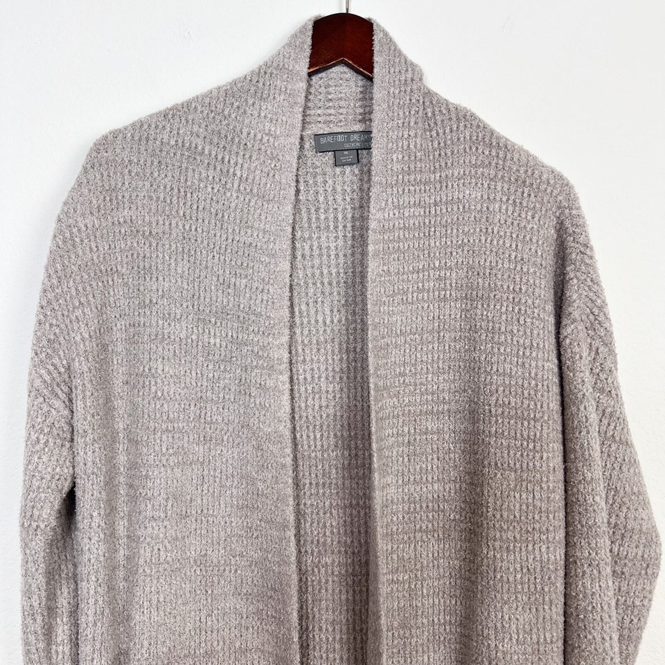 Pewter-Silver Heather Cozychic Lite Long Weekend Cardigan