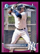 2025 Bowman Chrome 1st Richard Matic Fuchsia Refractor /199 #BCP-71 RC Rookie