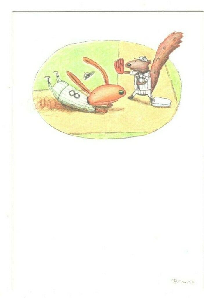 ANIMAL BASEBALL GAME Comedy Club Miss You Greeting Card w Envelope Fun  Humor MG7 | eBay