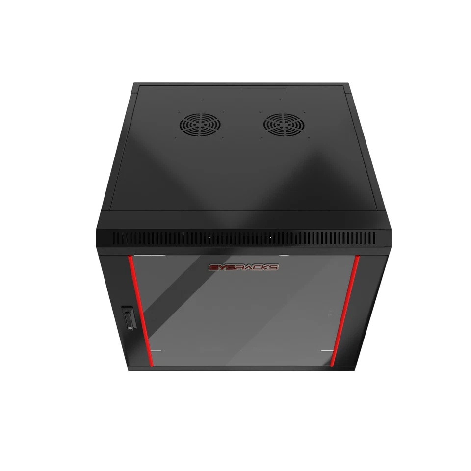 Sysracks - сетевая стойка 9U настенное крепление - серверный шкаф с блокировкой - глубина 18 дюймов - - Изображение 2 из 4