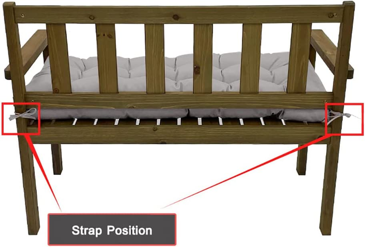 Waterproof Indoor/Outdoor Garden Bench Seat Cushions,Tufted Loveseat