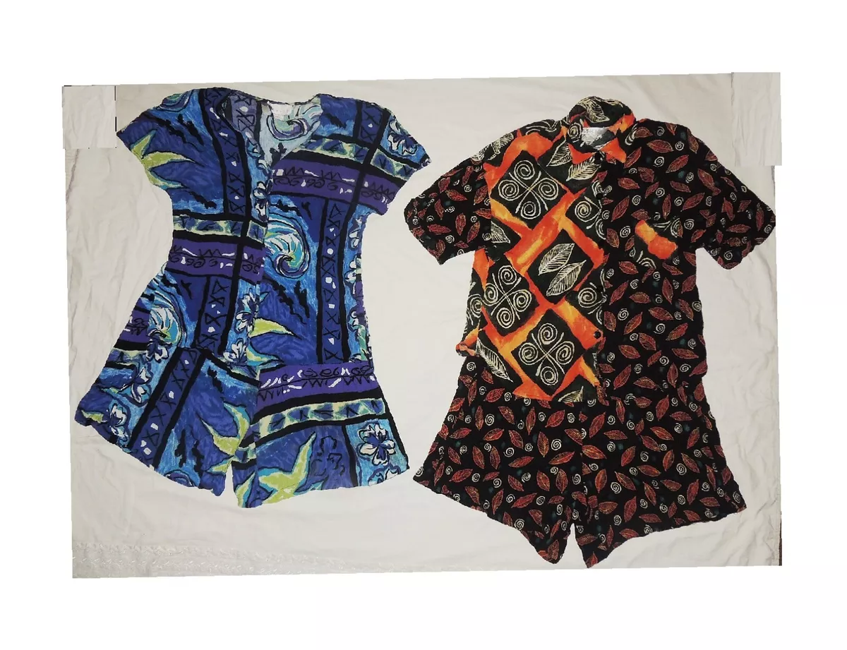 Lot of 2 sets of Ladies szM Multi Color Dressy Short Sets eBay