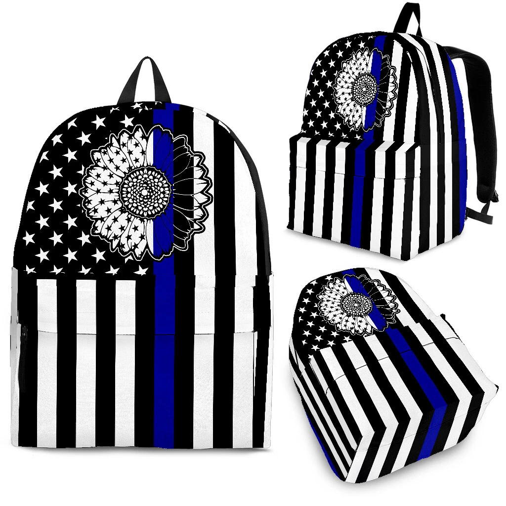Thin Blue Line Sunflower Police Backpack | eBay