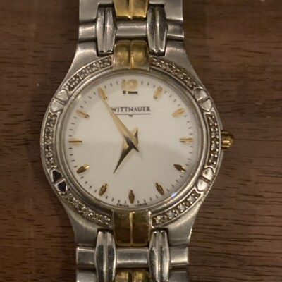 Vintage Wittnauer Women 2 Toned Gold Silver Diamond Watch | eBay display picture 1