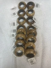 Vintage Bed Bath Beyond Napkin Rings Bovine Bone Bangle NWT Lot Of 16