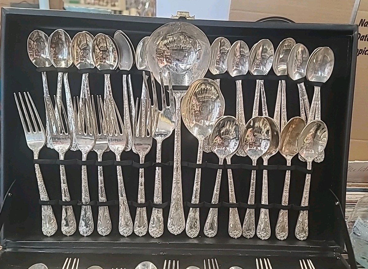 WM Rogers & Son Enchanted Rose Silver Plated Silverware Flatware