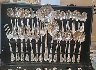 WM Rogers & Son Enchanted Rose Silver Plated Silverware Flatware