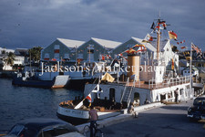 Prince George Wharf 1950s Bahamas Lady Moore Ferry Red Kodachrome Color Slide