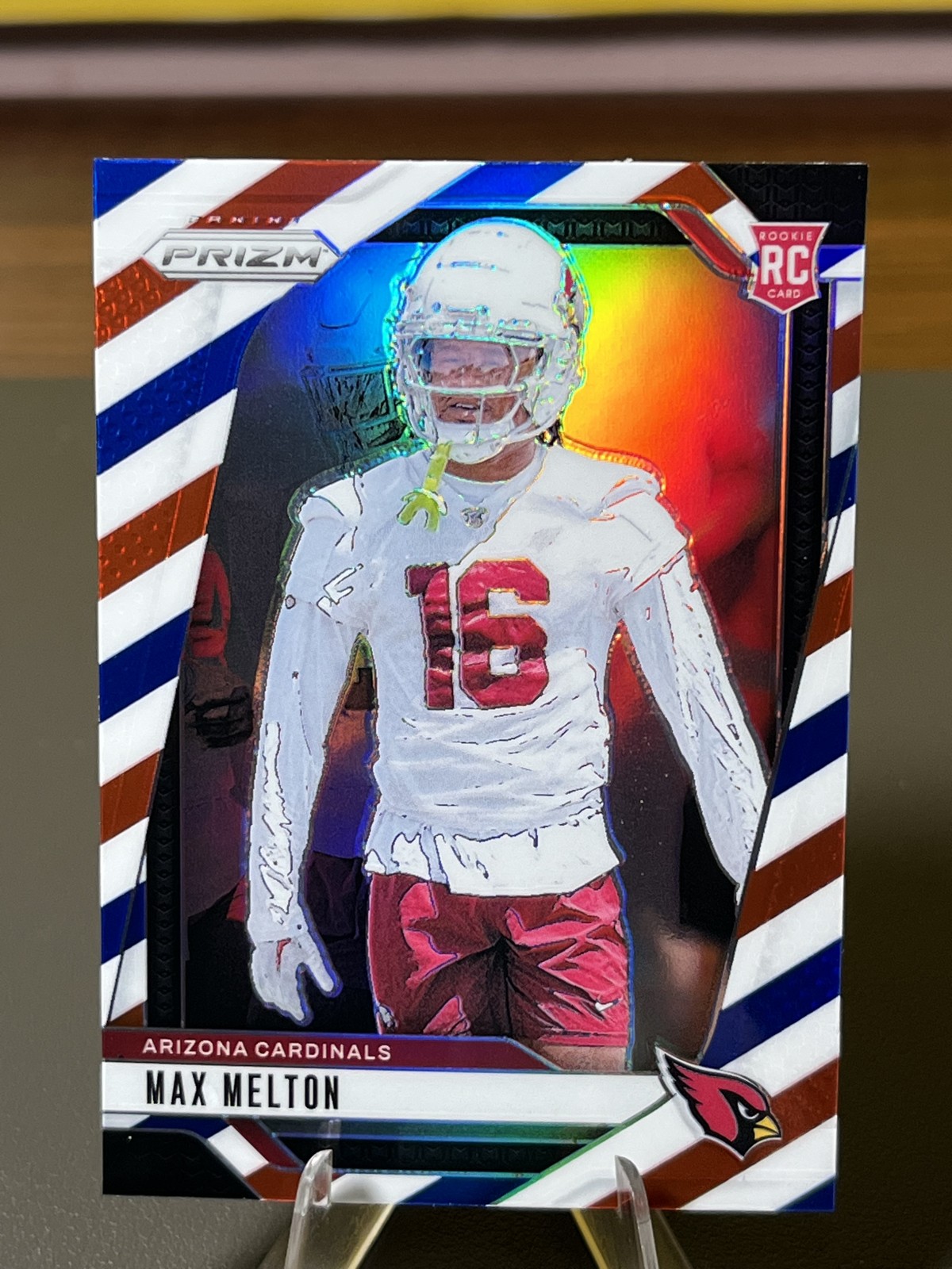 2024 Panini Prizm - Rookies Max Melton #376 Red White & Blue Prizm (RC)