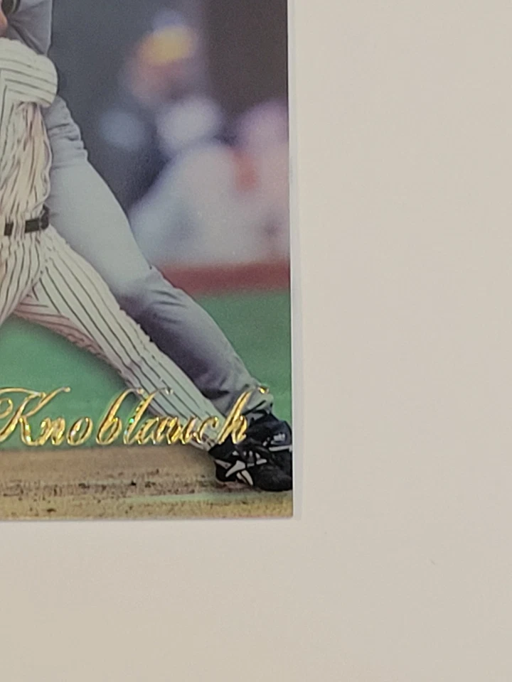 1998 Topps Gold Label Clase 3 #01/25 Chuck Knoblauch #68 Red Label NY Yankees Foto 4 de 4