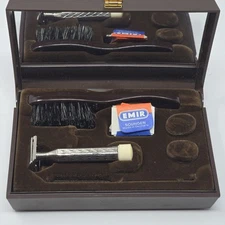 Emir Safety Razor Grooming Travel Kit Nose Ears Antique Rare Germany 50s New 