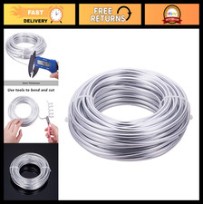 52ft 6 Gauge Silver Aluminum Wire - Bendable Metal for Sculpting, Bonsai, Crafts