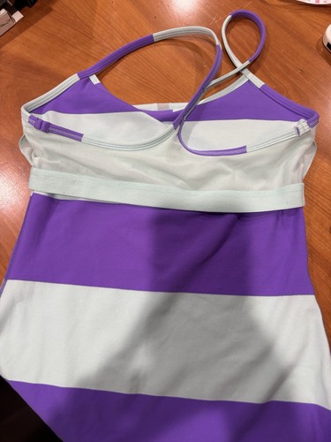 Serbatoio LULULEMON Power Y *Luon Light-Bold Stripe Power Purple taglia 6 - Foto 7 di 8