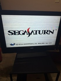 SEGA Saturn HST-3220 White Console Bundle w/ Controller, Cables, Action Replay