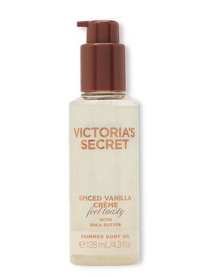 SOLD OUT  VICTORIA'S SECRET SPICED VANILLA CREME SHIMMER BODY OIL 4.3 oz NEW