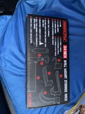 64" Heavy Duty Garage Storage Tool Organizer Wall Mount - Rack Black 