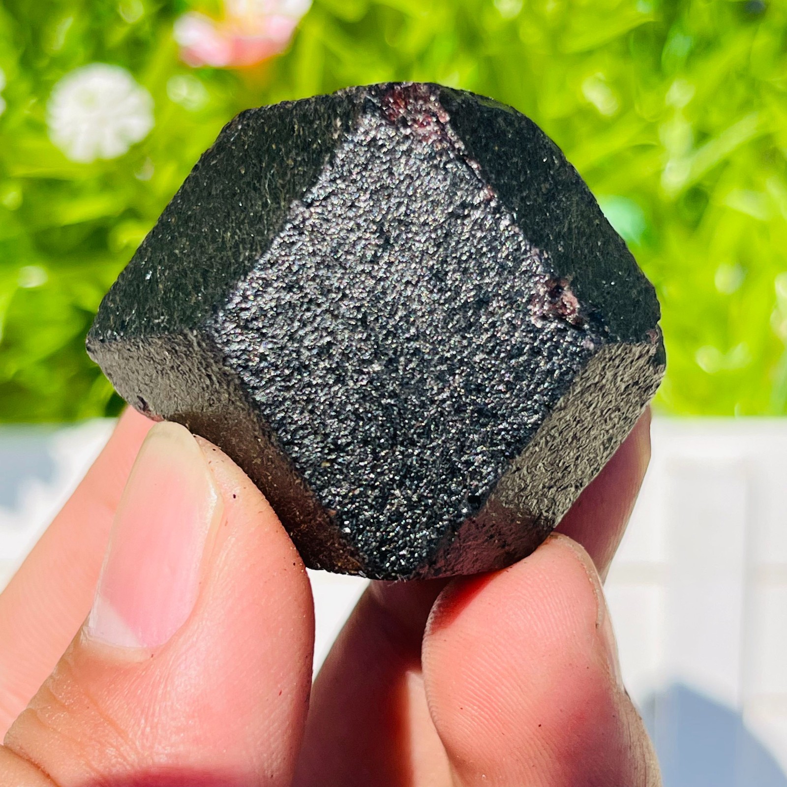 90 g Granate Natural Poliedro Piedras Preciosas Áspera Cristal Mineral Muestra Curación