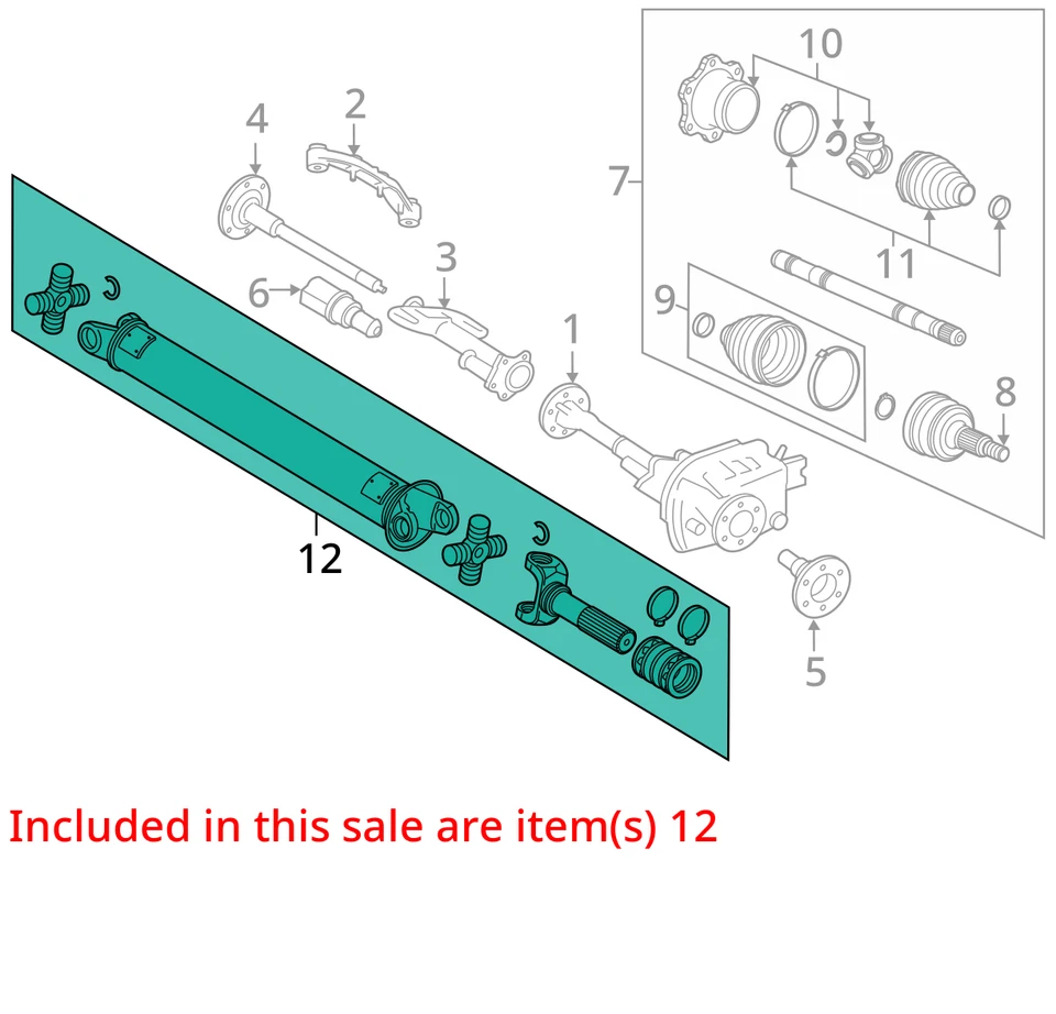 Front Drive Shaft Fits 15-20 ESCALADE , 22760960 Foto 3 de 4