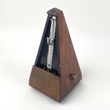 Vintage Wittner Germany Wooden Wind-Up 9"T Metronome - Missing Cover