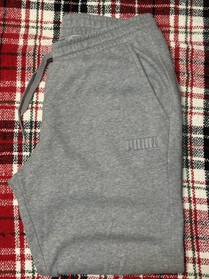 PUMA Essentials Men's Fleece Joggers In Medium Gray Heather Size XL
