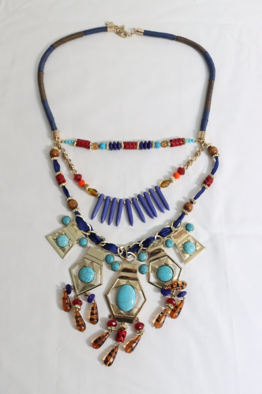 Statement Necklace Aztec Inspired (40) - image 1
