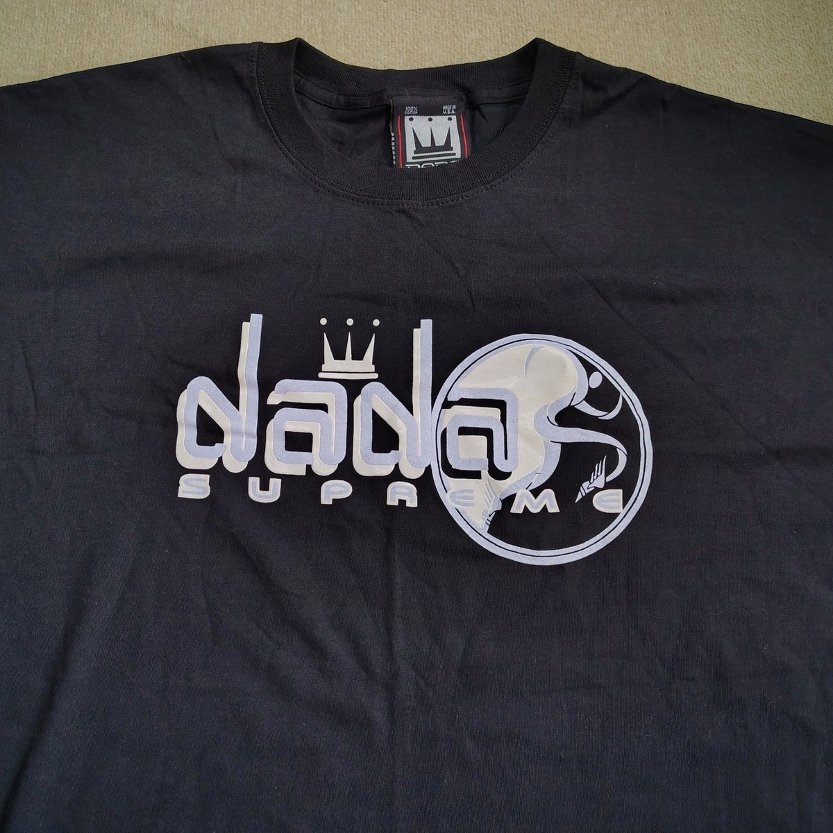 Dada Supreme T-Shirt Mens 2XL Black Vintage 90s Graphic Made in