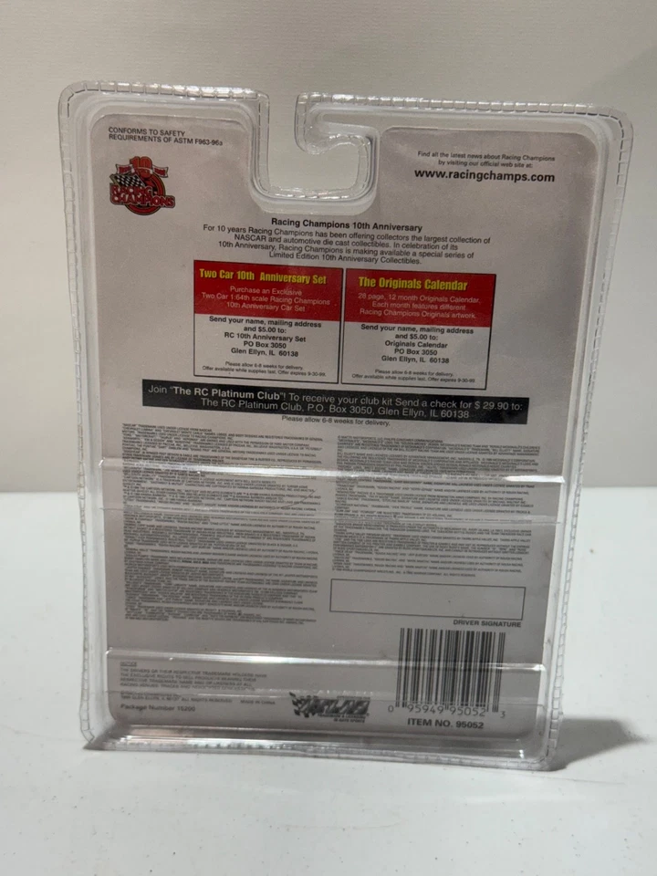 RACING CHAMPION CARTOON NETWORK 1999 GOLD CHROME #9 DIECAST NASCAR JERRY NADEAU - Image 3 of 3