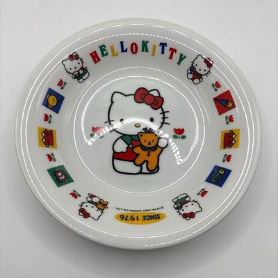 Rare Vintage 1990 Hello Kitty 21cm Curry Plate Sanrio Collectible