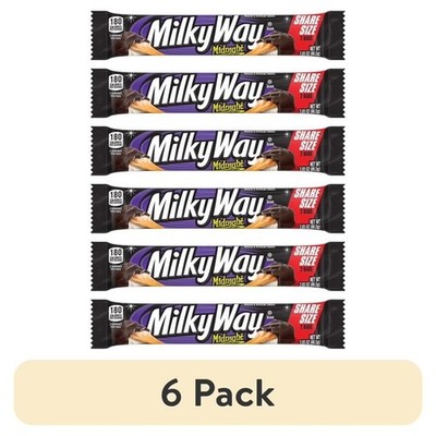 Dark Chocolate Caramel & Nougat Candy Bars Share Size 2.83 oz 6 Pack