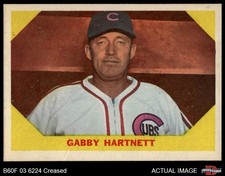 1960 Fleer #29 Gabby Hartnett Cubs HOF 2 - GOOD