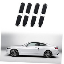 4Pcs Car Door Edge Guards PVC Metal Body Bumper Protector Strips Metal Black