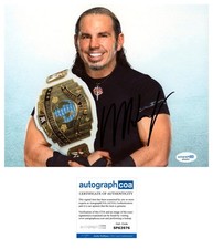 MATT HARDY SIGNED WWE AEW WRESTLER 8x10 PHOTO - ACOA COA