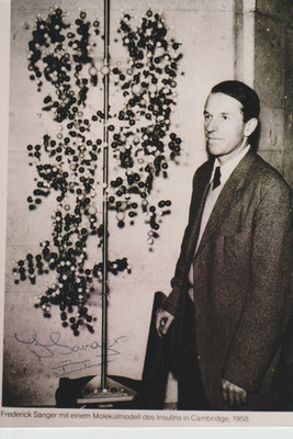 Nobelpreisträger Frederick Sanger, , orig sign Foto